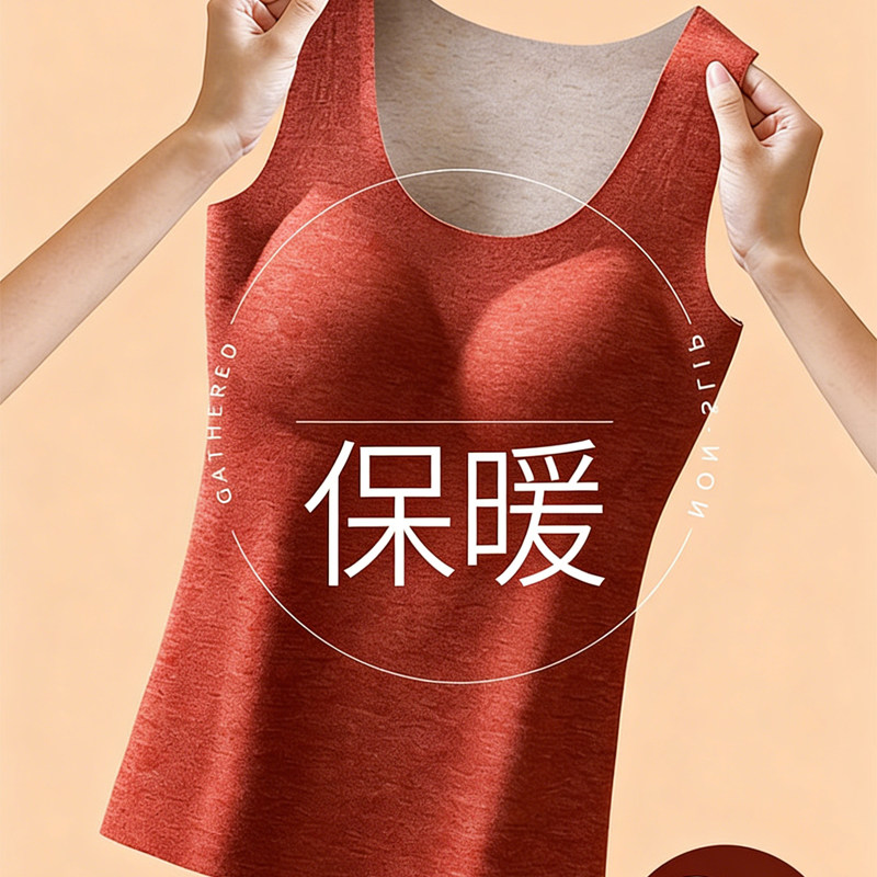 女士背心2025秋冬季新款加厚保暖内搭防寒发热保暖带胸垫无痕内衣,女士内衣/男士内衣/家居服,保暖背心,淘宝优惠券,粉丝福利购,淘宝优惠卷