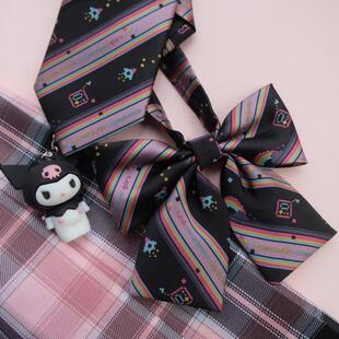 春日部【像素游戏】原创黑粉色领结领带包邮现货可爱辣妹jk制服