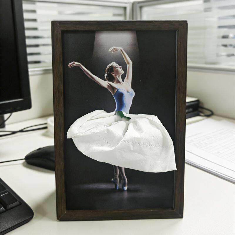 芭蕾舞纸巾盒卫生纸盒舞蹈女孩客厅卧室桌面装饰创意艺术品