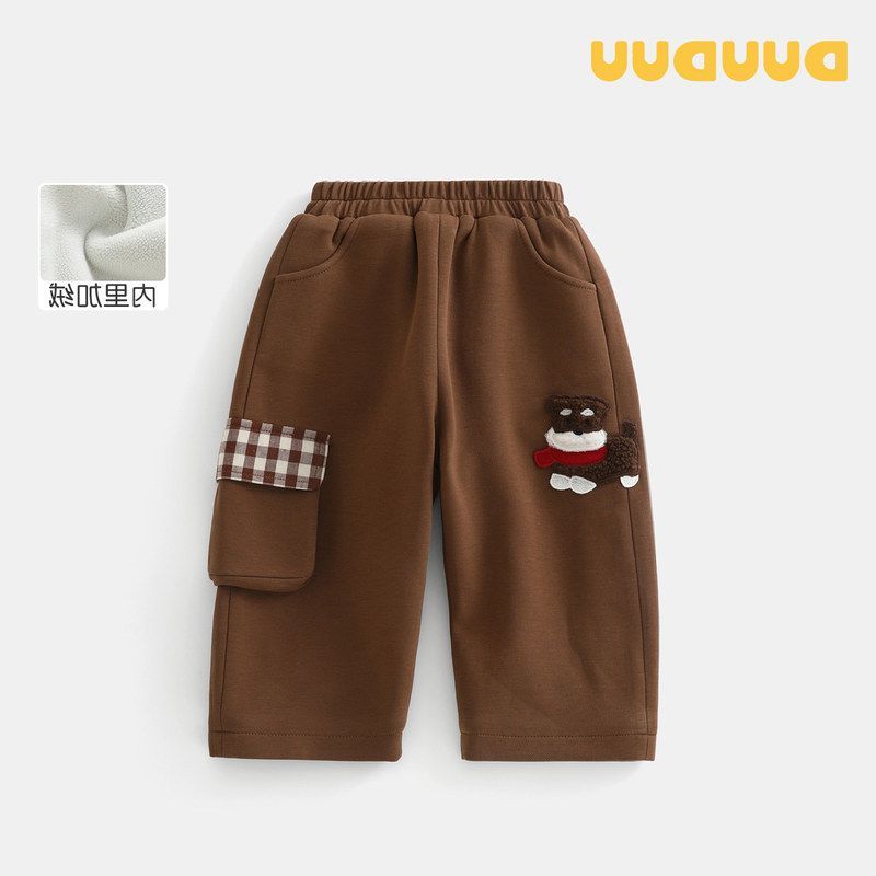 双层工装裤婴儿UU加绒男保暖2025