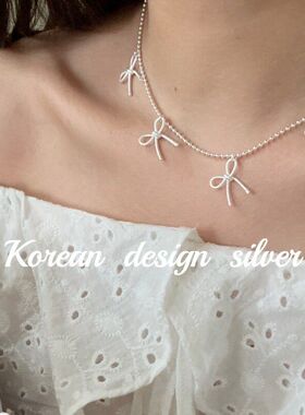 S925百搭气质项链灵动五个韩版