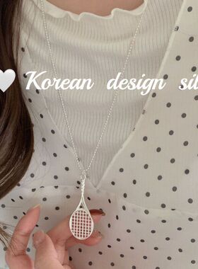 设计大门东女显戴纯银项链S925