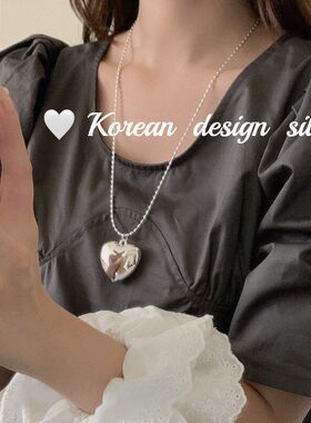 毛衣链S925叠光面银饰品纯银韩版