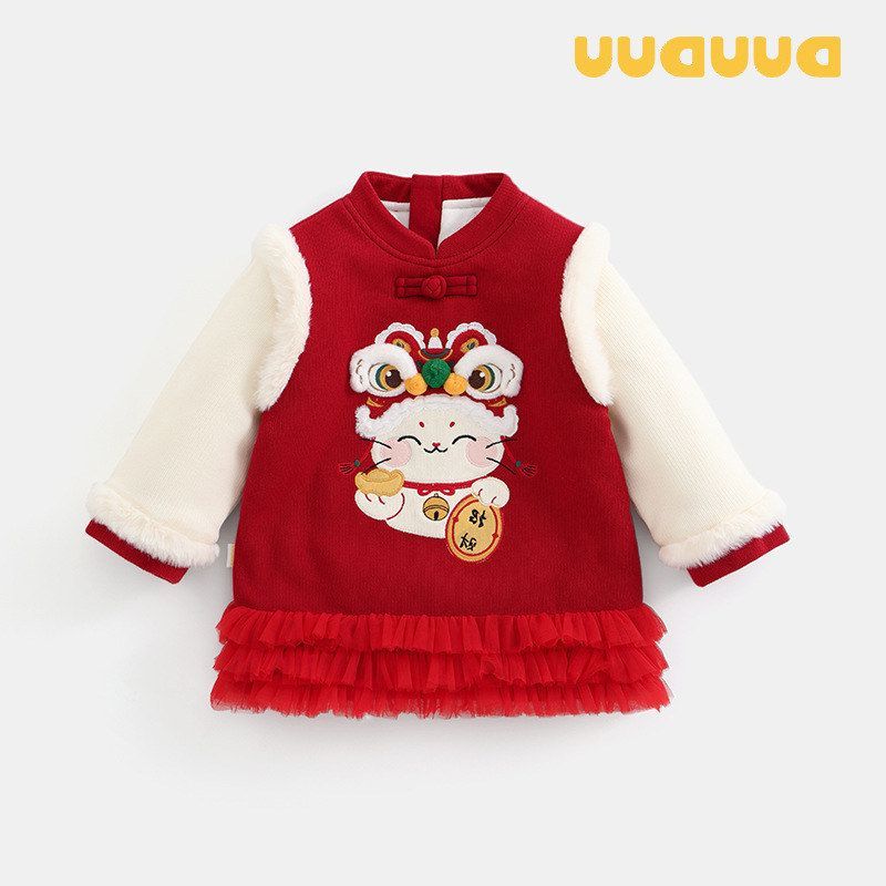 夹棉新年新款女孩UDUU女童周岁