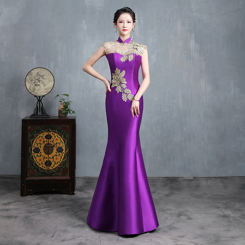 晚礼服裙女王气场走秀合唱团