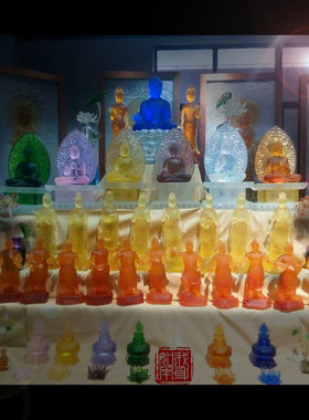 琉璃药师坛城大全套十二神将日光月光菩萨七佛像四大天王供奉摆件