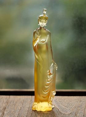 琉璃香山雅客磁吸小佛装饰摆件客厅书房茶室线香中式禅意琉璃工艺