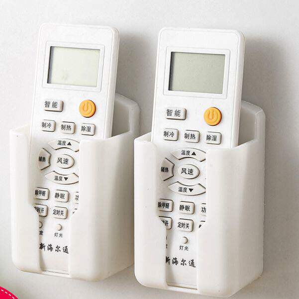 空调电视遥控器收纳盒墙壁挂式挂架置物架收纳层架盒挂墙放置架桌