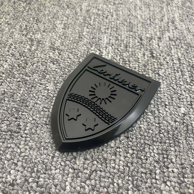 适用奔驰劳伦士盾牌车标志ms级v s级改装劳伦斯叶子板侧标c柱贴标