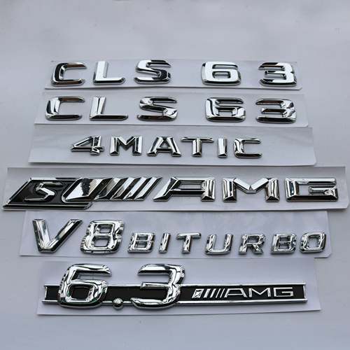 奔驰车标CLS63 4MATIC S AMG AMG后尾标车贴V8 BITURBO叶子板侧标