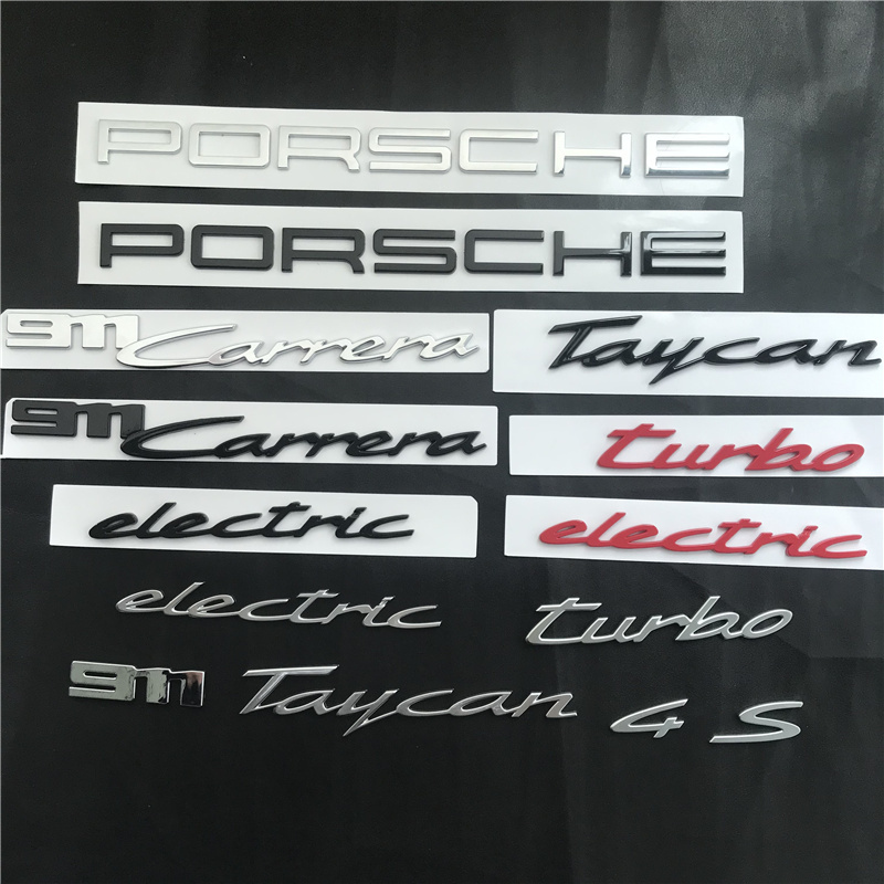 新款保时捷新911carrera车尾标taycan S 992英文字母标4车标尾标