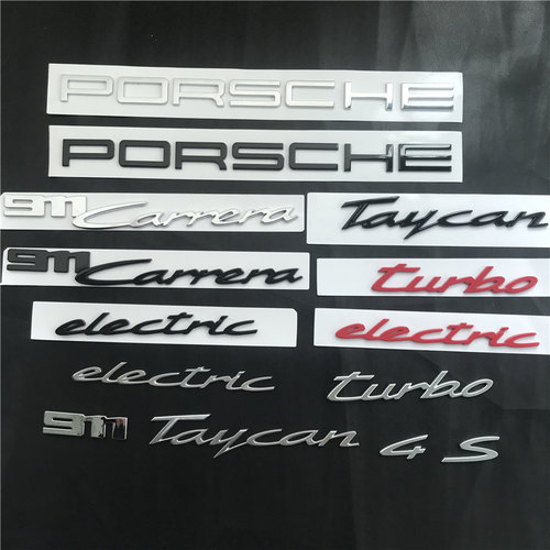 新款保时捷新911carrera车尾标taycan S 992英文字母标4车标尾标