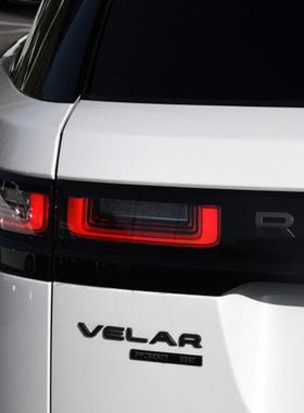 新款揽胜星脉后尾门标velar字标英文标改装亮黑色标志标贴