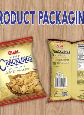 Oishi Cracklins Salt & Vinegar Chips薯片 90g