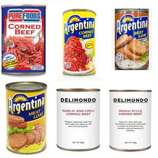 菲律宾特产牛肉猪肉罐头进口 Argentina Purefoods Corned Beef