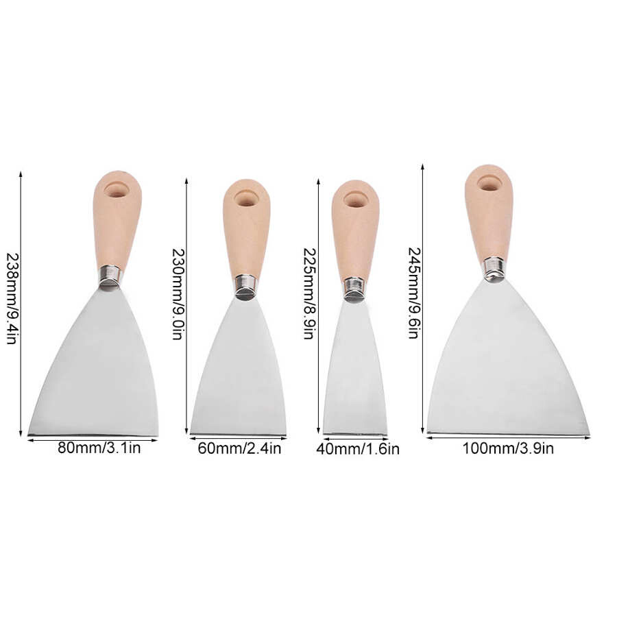 4pcs Putty Knife Stainless Steel Spatula Decoration Cleani