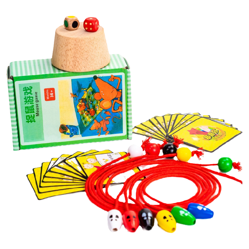 어린이 고양이와 쥐 보드 게임 집중 고양이와 쥐 대화 형 탁상용 게임 장난감 소규모 수업 지역 재료
