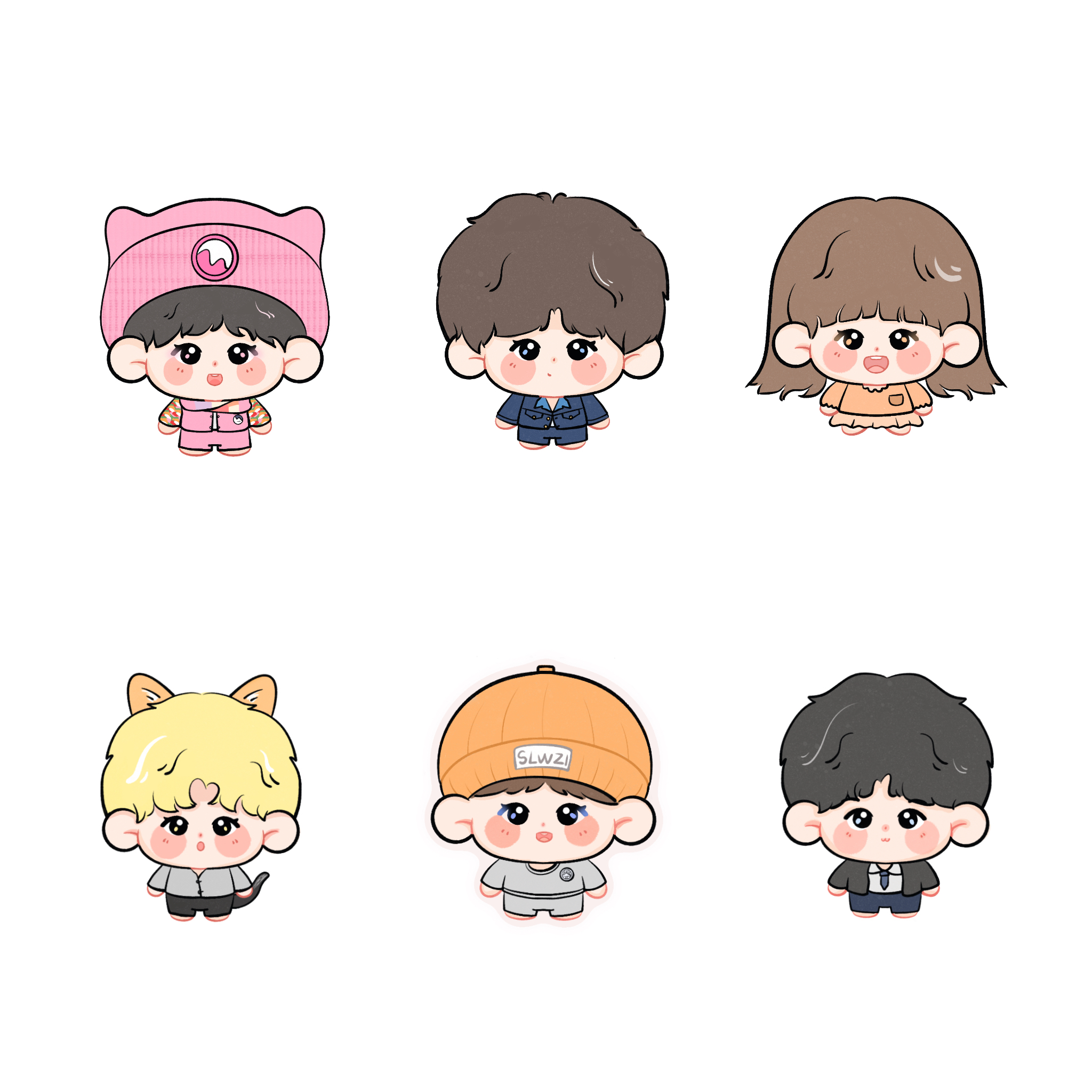 小鼻嘎qq人头像线条设计简约手绘定制可爱饭圈明星约稿