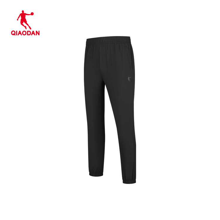 乔丹梭织长裤男2025秋季新款透气吸汗速干跑步休闲薄款运动九分裤