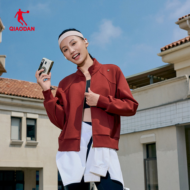 乔丹针织开衫休闲风立领宽松型运动外套长袖2026新款女士通勤上衣,运动服/休闲服装,运动茄克/外套,淘宝优惠券,粉丝福利购,淘宝优惠卷