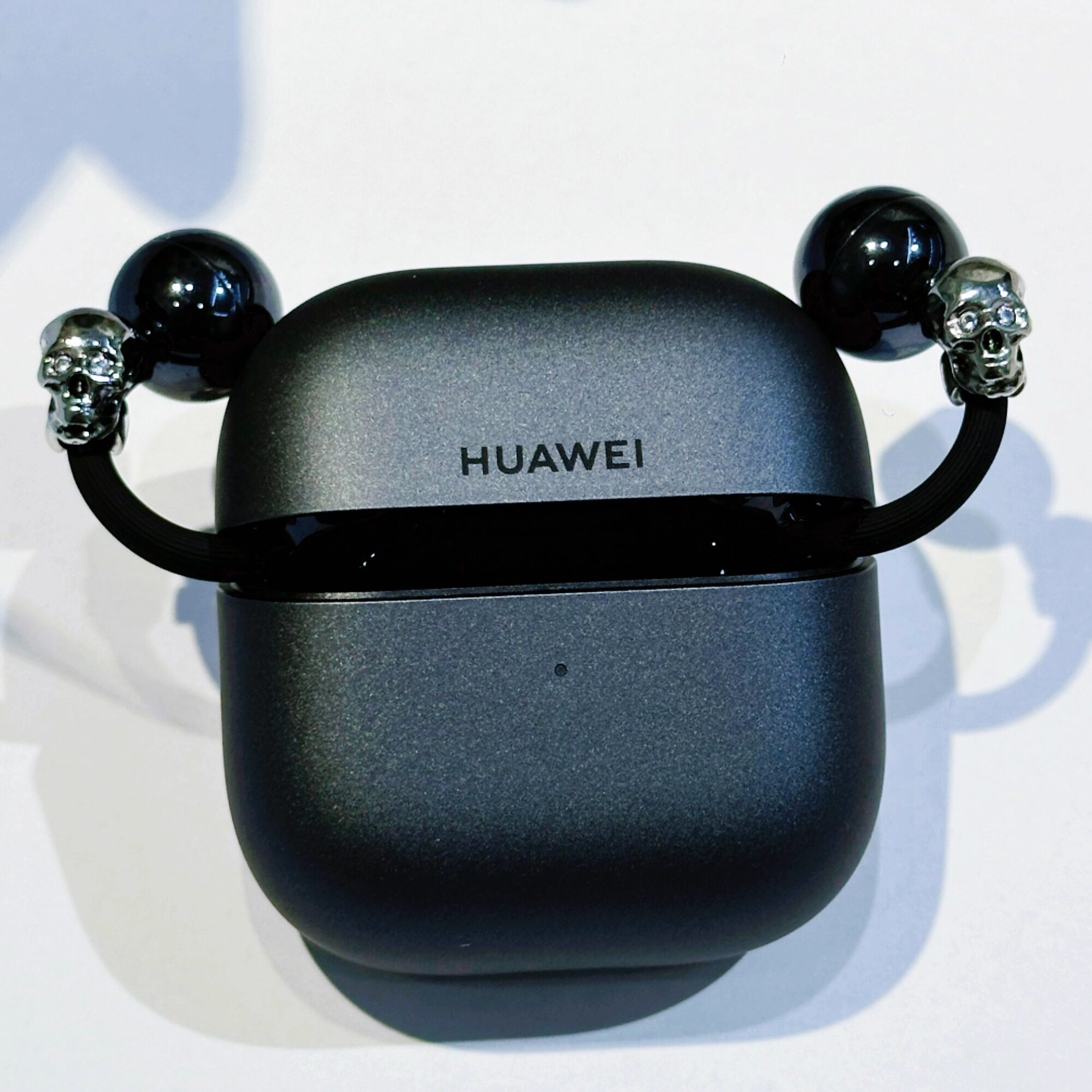 【骷髅】免拆可合盖华为freeclip蓝牙耳机钻扣耳夹配饰做旧耳饰