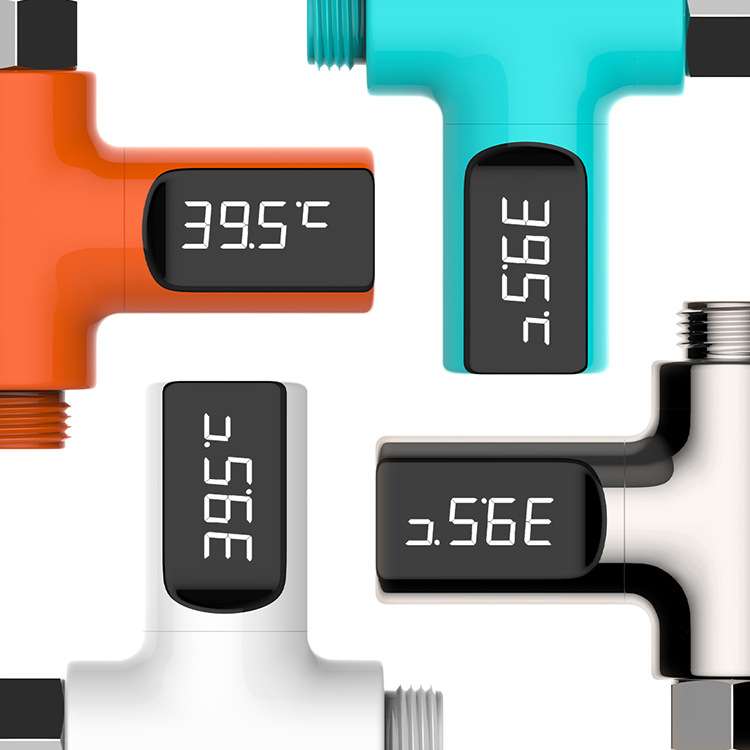 知暖无源专用水温计婴儿宝宝沐浴源头水龙头花洒温度器温度计