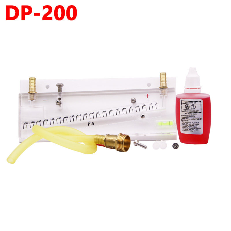 人防专用倾斜式微压计消防工程压差计dp-200斜杠式红油压力负压表