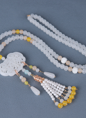 珞背云流苏项链旗袍饰品