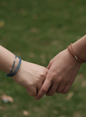 再想想植物染纯手工编织手链