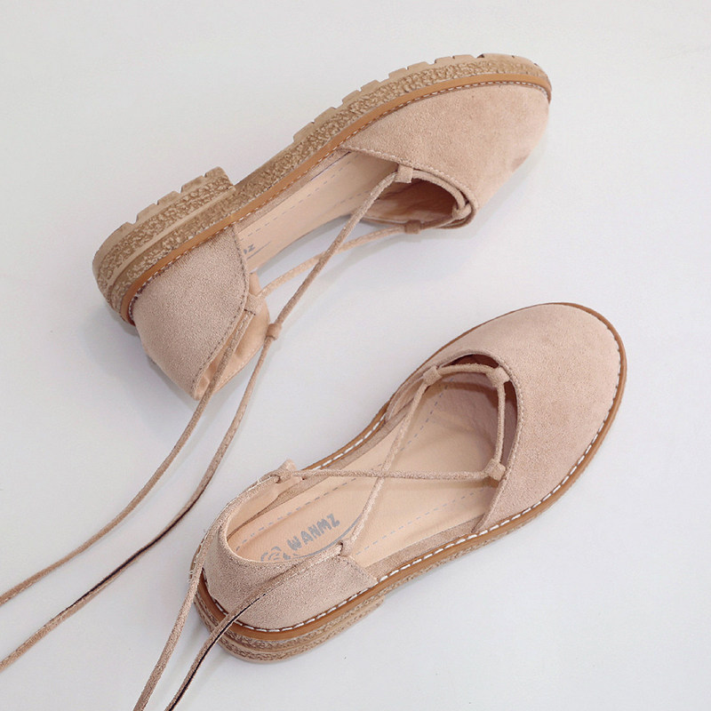 2019春夏新款包头凉鞋女平底学生韩版百搭交叉绑带凉鞋系带罗马鞋|ruв категории Женская обувь, сандалии - от Buy2taobao.com для оказания профессиональной услуги покупки агента Taobao