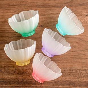 厂家古法莲花琉璃杯渐变玻璃杯子个人茶杯精致单个茶具喝茶主人杯