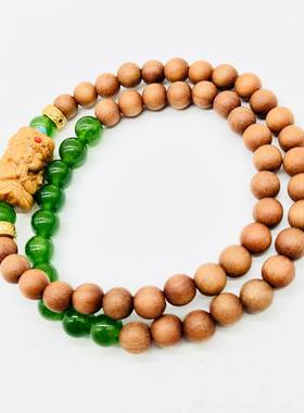 芭比檀香手串印度老料老山檀香珠手串多圈复古女款手链厂家