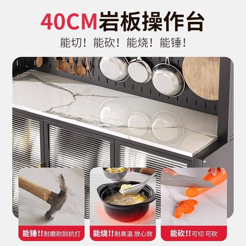 厨房置物架餐边柜落地多层烤箱储物柜微波炉锅电器多功能收纳橱柜