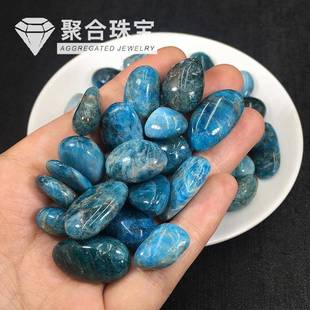 原矿天然蓝磷灰石碎石小颗粒水晶消磁石香薰扩香小石子