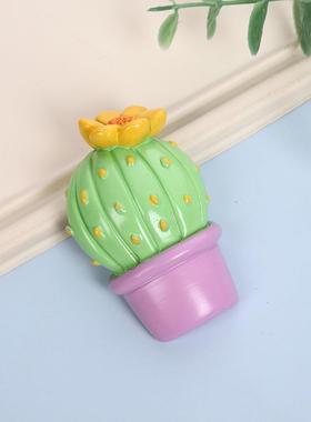 跨境仿真盆栽仙人掌冰箱贴迷你3D立体装饰树脂冰箱贴磁性贴小礼品