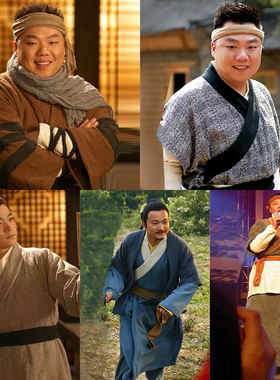 影视武林外传吕秀才李大嘴同款古装男士古装棉麻群演古装厨师服
