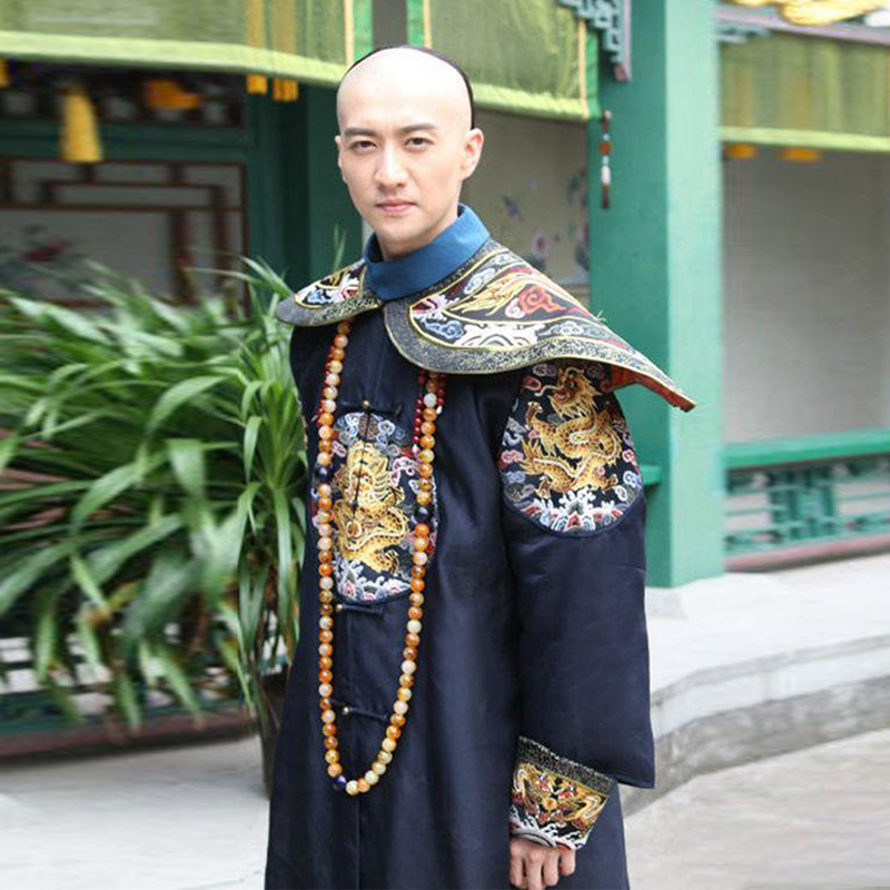 影视古装清朝大臣服补服王爷服贝勒满清古装阿哥服男古装朝臣古装