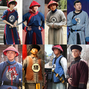 影视装清朝捕快服衙役狱卒侍卫服清朝官兵服清朝小兵棉麻演出服