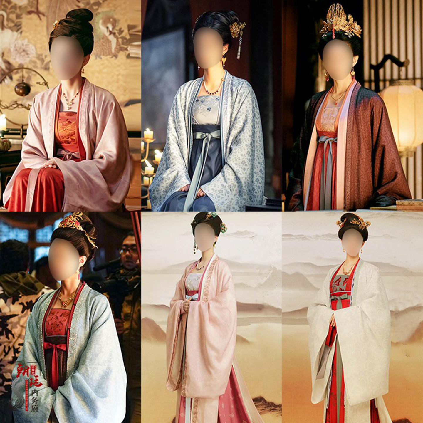 宋朝拖尾襦裙皇后服演出服
