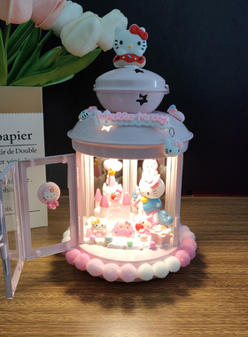 原创hellokitty凯蒂猫系列小夜灯公仔手办周边摆件哈喽kt生日礼物