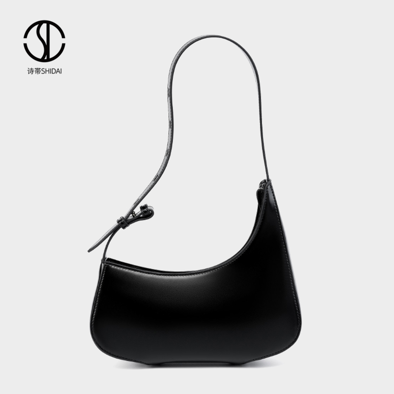 诗带真皮月牙包高级感腋下包单肩