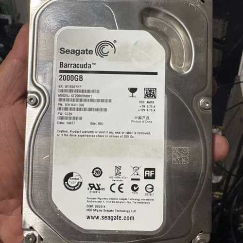 议价问题盘处理 希捷2TB机械硬碟，型号ST2000DM001，