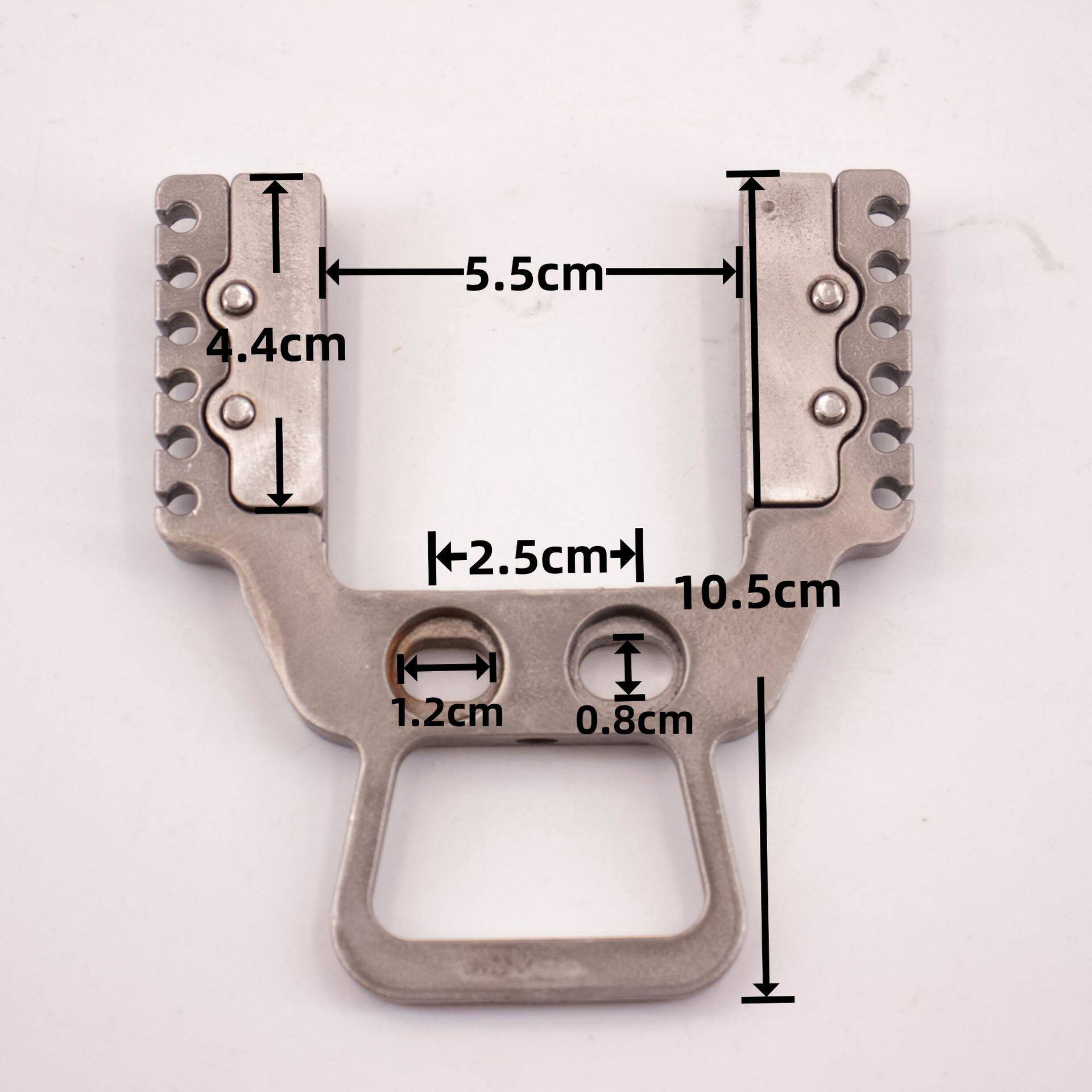 12股圆皮40扁皮两用不锈钢弓头猫头鹰弹弓配件
