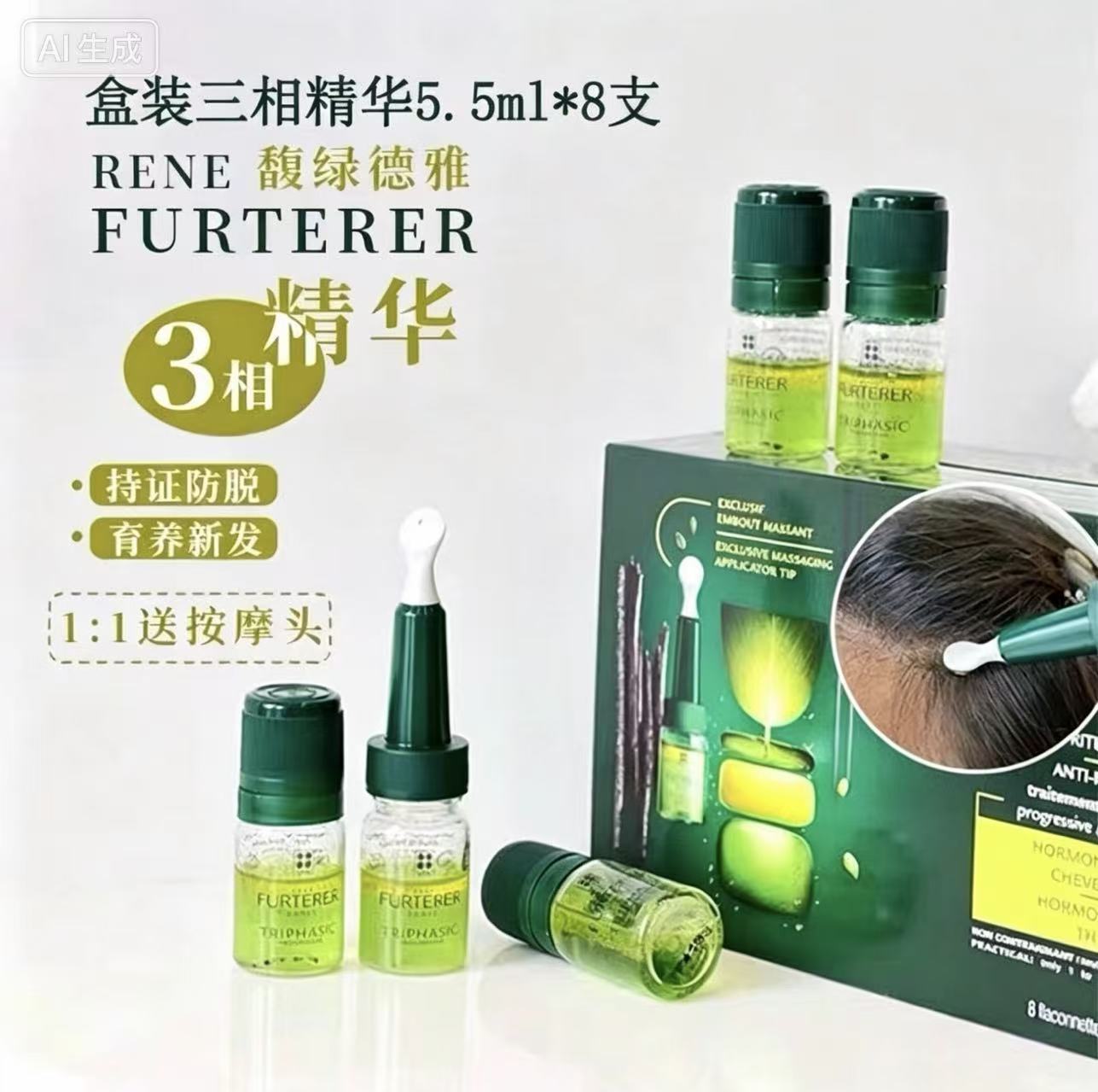 馥绿德三相防脱固发精华液强韧发根护理头皮安瓶精油增发液