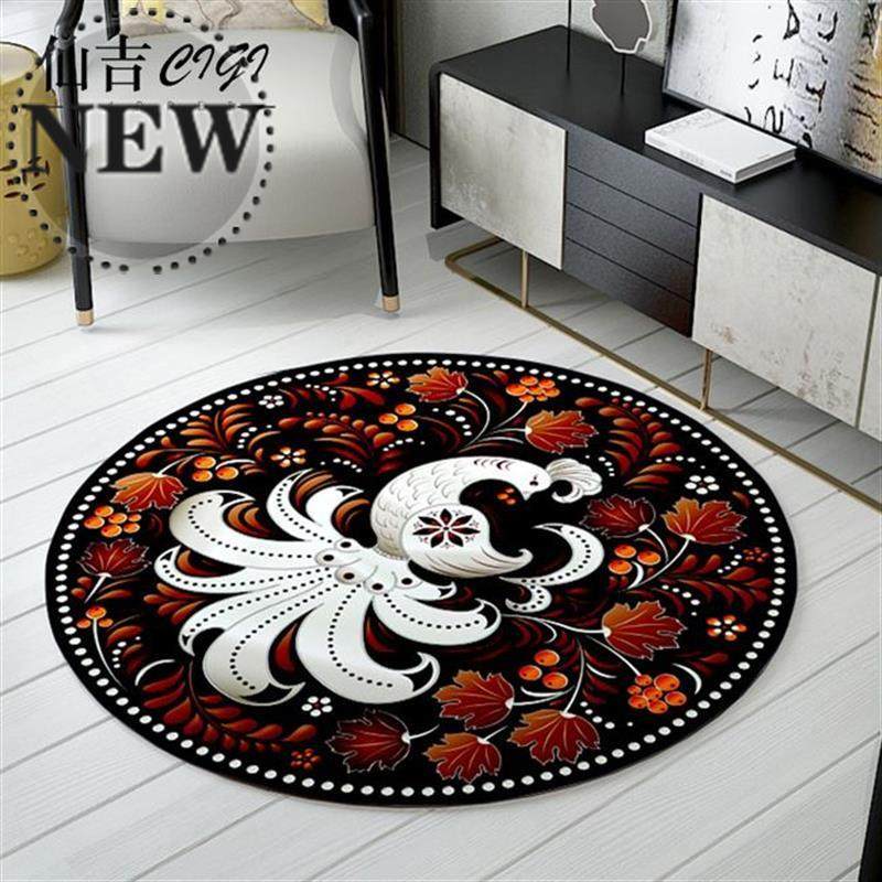新4中式孔雀民族风圆形地毯卧室房间电脑椅客厅茶几沙发圆毯子|msdalam kategori rumah Fabrik, Carpet - dari Buy2taobao.com untuk memberikan perkhidmatan ejen Taobao profesional membeli