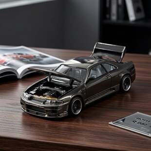拓意1/64尼桑天际线GT-R R33合金车模战神超跑模型小比例收藏摆件