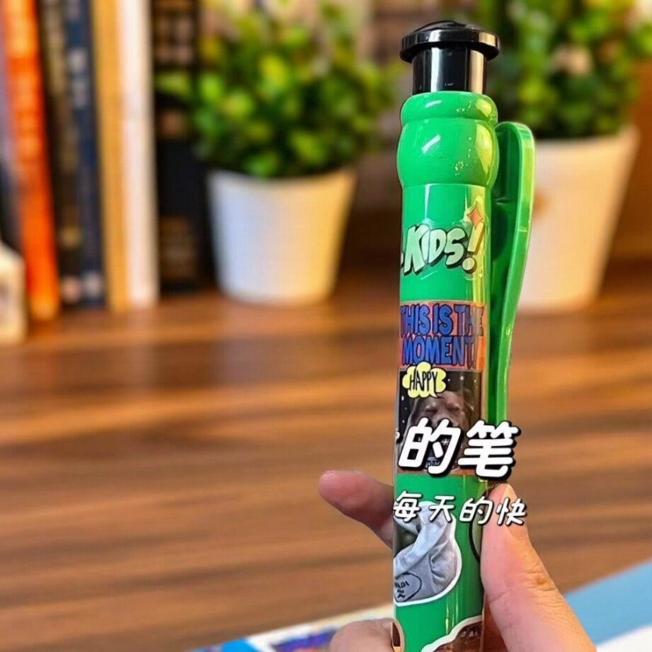 巨无霸可爱搞怪圆珠笔糖果色巨型广告圆珠笔状元笔按动笔文具