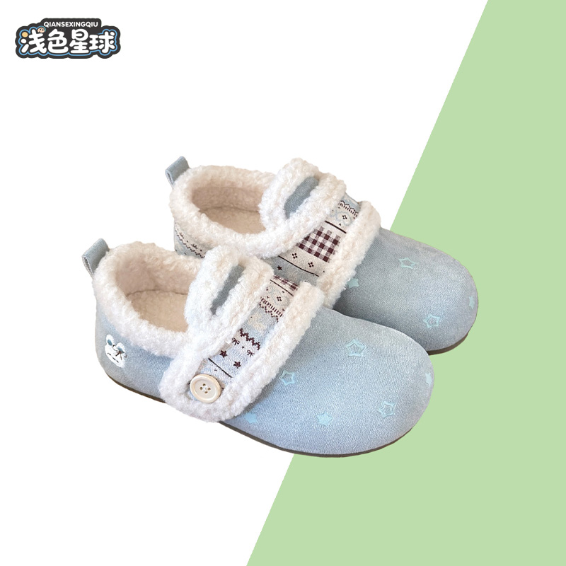 加绒博肯鞋女2025冬季新款毛毛鞋