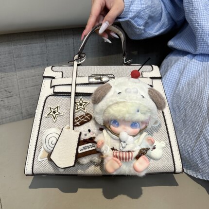 【守护白房子娃包定制】男女节日礼物大容量斜挎包  尺寸20*7*13