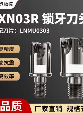 EXN03R快进给锁牙头高精抗震东芝双面刀片LNMU0303深腔加工